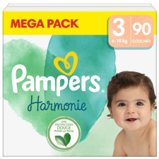COUCHES PAMPERS HARMONIE T3 6 A 10KG
