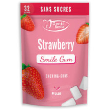 CHEWING GUM DENTI SMILE STRAWBERRY SANS SUCRES