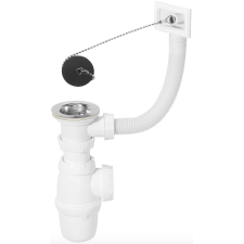 SIPHON DE LAVABO +CREPINE WIRQUIN 30719885 +TROP PLEIN