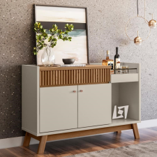 BUFFET LUCCA BLANC CASSE ET BOIS