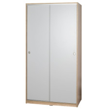 ARMOIRE COULISSANTE A 5 TABLETTES SWD-431-SB-2 BLANCHE