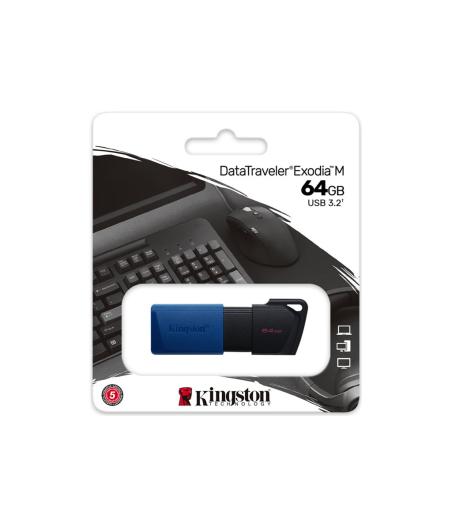CLE USB KINGSTON 64GO DATATRAVELER EXODIA M