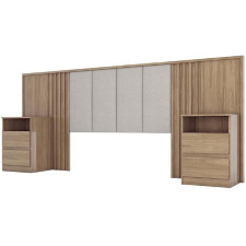 TETE DE LIT D610-530 AVEC CHEVETS 2625X1200 CHENE