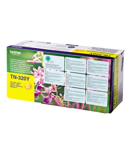 CARTOUCHE TONER BROTHER TN320Y - JAUNE - 1500 PAGES