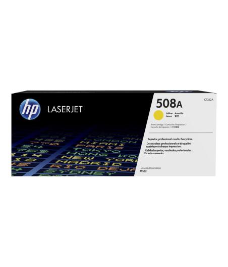 CARTOUCHE TONER HP CF362A 508A - JAUNE - 5000 PAGES