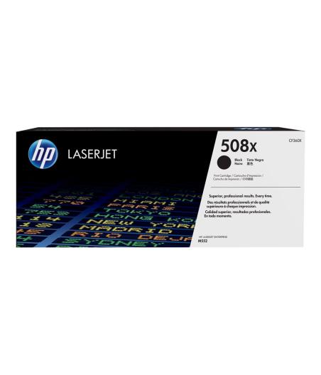 CARTOUCHE TONER HP CF360X 508X - NOIR - 12500 PAGES
