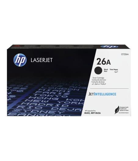 CARTOUCHE TONER HP CF226A 26A - NOIR - 3100 PAGES