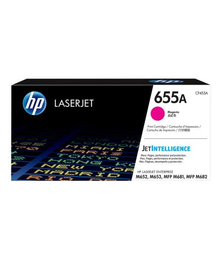 CARTOUCHE TONER HP CF453A 655A LASERJET -  MAGENTA - 10 500 PAGES