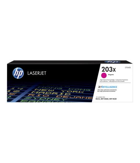 CARTOUCHE TONER HP CF543X 203X LASERJET -  MAGENTA - 2500 PAGES