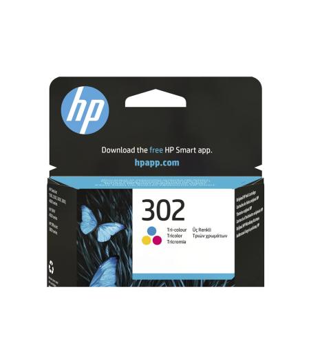 CARTOUCHE D'ENCRE HP F6U65EE 302 TRI-COLOR - 165 PAGES