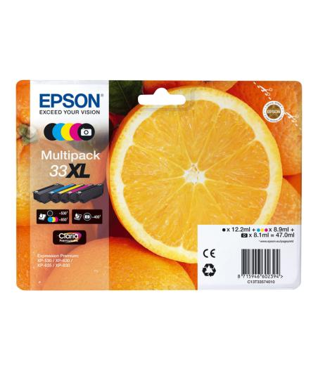 CARTOUCHE D'ENCRE EPSON C13T33574011 33XL "ORANGE" - 5 COULEURS