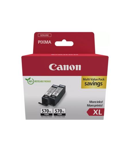 CARTOUCHE D'ENCRE CANON PGI-570PGBK XL - PACK DE 2 - NOIR