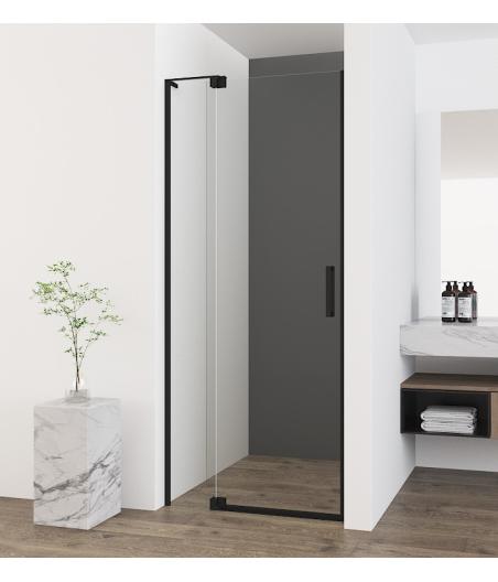 PORTE DE DOUCHE PIVOTANTE  NADIA-90 NOIRE