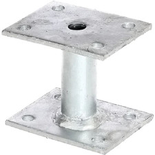 ANCRE POTEAU ALBERTS 219826 GALVANISÉE Ø27 70 X 90 MM