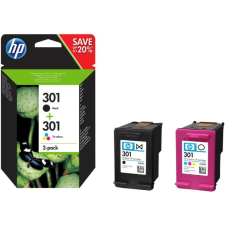 CARTOUCHE D'ENCRE HP 301 NOIRE/TRICOLORE 3ML PACK DE 2