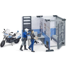 COFFRET BWORLD STATION DE POLICE AVEC MOTO