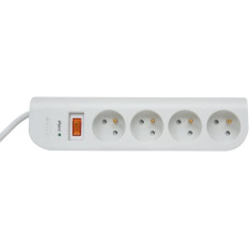 MULTIPRISE DEBFLEX 4 PRISES 16A 2P T SÉCURITAIRES 1M BLANC