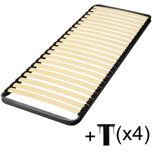 SOMMIER A LATTES AVEC 4 PIEDS 90X190
